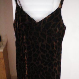 Astuces Silky Velour Animal Print Dress Size 1